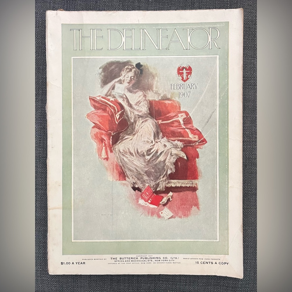 ANTIQUE DELINEATOR FEB 1907 Edwardian Fashion